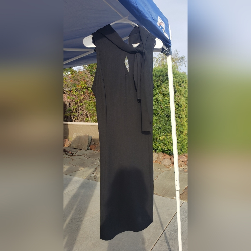 Black Dress w/ Front Tie Sash - Size 16